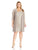 Alex Evenings - 4121655 Square Neck Lace Dress with Open Jacket in Silver and White