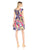Donna Morgan  - D4025M Tie-Back Fit and Flare Print Dress in Floral and Multi-Color