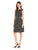 Adrianna Papell - AP1D100661 Polka Dot A-Line Faille Dress in Black and White