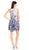 Adrianna Papell - AP1D100914 Floral Print Halter Pleated A-line Dress In Purple and Multi-Color