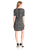 Donna Morgan - D4423M Jewel Neck A-Line Dress in Black and White