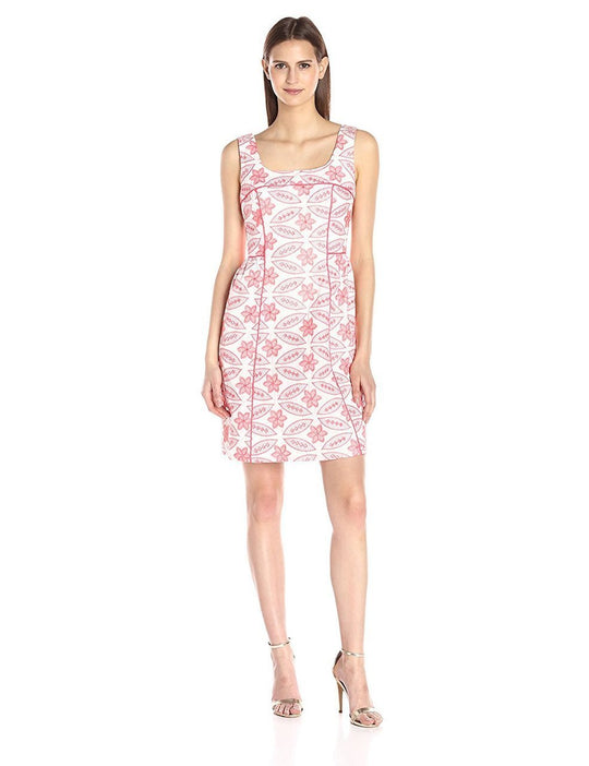 Adrianna Papell - 12260330 Printed Square Neck A-line Dress