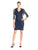 Adrianna Papell - Embellished V-Neck Sheath Dress 15253710 in Blue