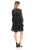 Donna Morgan - D4644M Embroidered Jewel Neck A-line Dress in Black and Blue