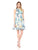 Adrianna Papell - AP1D101968 Floral Jewel A-Line Cocktail Dress In Blue and Multi-Color