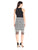 Taylor - Sleeveless Embroidered Midi Dress 8296M in Black and White