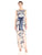 Adrianna Papell - AP1E201621 Illusion Bateau Floral Dress In Blue and Multi-Color