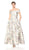 Eliza J Evening - EJ8M8107 Floral Printed Off-Shoulder A-line Dress In Neutral