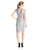 Adrianna Papell - Bateau Neckline Embellished Cocktail Dress AP1E200069 in Silver