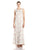 Adrianna Papell - 91906310 Embroidered Sleeveless Evening Gown in White and Neutral