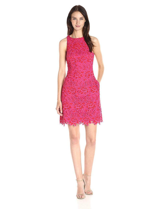 Aidan Mattox - Sleeveless Halter Cocktail Dress 54471980 in Pink