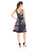 Aidan Mattox - Piping Illusion Neck Dress 54469090 in Black and Multi-Color