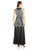 Adrianna Papell - Halter Neckline Sequined Mesh Long Dress 91928790 in Black and White