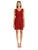 Adrianna Papell - 41916390 Sleeveless V Neck Lace Floral Dress in Red