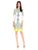 Donna Morgan - D4029M Jewel Neck Column Dress in Yellow and Multi-color