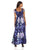 Sangria - SBGX882 Floral Printed A-line Dress in Multi-Color