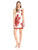 Taylor - 8827M Fern Print Sheath Dress in White and Red