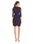 Adrianna Papell - Quarter Length Sleeves Lace Short Dress 41910400 in Purple