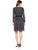 Donna Ricco - DR50346 Floral Lace Long Sleeve Sheath Dress In Black and Gray