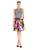 Taylor - Stripe and Floral Print  A-line Dress 5997M in Blue and White