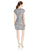Adrianna Papell - Embellished Bateau Neck Dress 41881410 in Silver and Gray