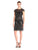 Alex Evenings - 1121175 Cap Sleeve Banded Lace Dress in Black and Gold