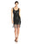 Adrianna Papell - 41905350 Sleeveless Sequined Fringed Cocktail Dress in Black