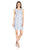 Adrianna Papell - 12243220 Lace Jewel Neck A-Line Dress in Blue
