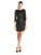 Aidan by Aidan Mattox - Embroidered Bateau Neck Column Dress 151A10540 in Black