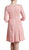Taylor - 9460M Quarter Length Sleeve Jersey Jacquard A-line Dress In Pink