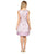 Adrianna Papell - 41919570 Metallic Jacquard  Floral Cocktail Dress in Purple and Multi-Color