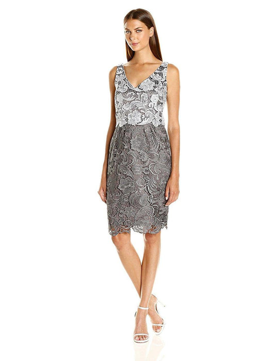 Adrianna Papell - Sleeveless Cocktail Dress 41915810 in Silver