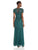 Adrianna Papell - Embroidered Short Sleeve Dress 91897240 in Green