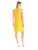 Nine West - 10647202 Sleeveless Floral Lace Cocktail Dress in Yellow
