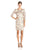 Aidan by Aidan Mattox - Embroidered Bateau Neck Column Dress 151A10540 in Neutral