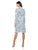 Nanette Nanette Lepore - NM9S171Y9 Long Sleeve Floral Print Dress in Blue and Multi-Color