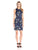 Adrianna Papell Floral Printed Sleeveless Short Dress 16PD12240 In Navy Multi