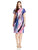 Donna Ricco - DR22137JP Paint Stroke Sheath Dress in Purple and Multi-Color