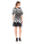 Adrianna Papell - AP1D101503 Lace Print Bateau Cocktail Dress In Black and Multi-Color