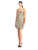 Aidan by Aidan Mattox - Sequined Semi-Sweetheart Sheath Dress 151A95920 in Gold