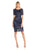 Adrianna Papell - AP1E201421 Swirl Embroidered Bateau Dress in Blue