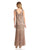 Adrianna Papell - Beaded Bateau Neck Sheath Dress 91880660 in Brown