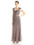 Adrianna Papell - Embellished Square Long Dress 91915610 in Gray