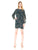 Donna Morgan - D5513M Ruffle Long Sleeves Printed Chiffon Shift Dress In Green and Multi-Color
