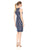 Adrianna Papell - AP1D102099 Floral Jewel Fitted Cocktail Dress In Blue