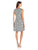 Adrianna Papell - AP1D100314 Bateau Knit Jacquard A-line Dress in Black and White