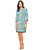 London Times - T2596MNR Quarter Sleeve Scroll Print Dress in Green and Purple