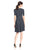 Donna Morgan - D2979M Abstract Printed V-neck A-line Dress in Black and Blue