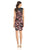 Jax - 1PWQ16B Abstract Printed Sheath Dress in Red and Multi-Color