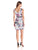 Adrianna Papell - AP1D100197 Sleeveless Floral Bateau Pleated Dress in Blue and Multi-Color